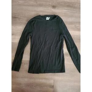 Asos Womens Small Black Fitted Long Sleeve Shirt